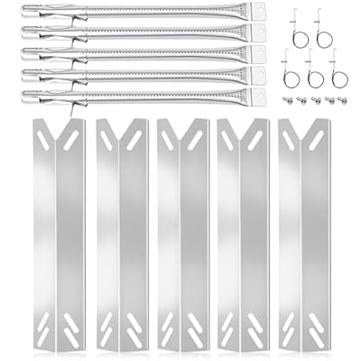 Criditpid GAS9556AS Grill Replacement Parts for Cuisinart 2556, GAS9456AS, GAS2556AS, GAS2456AS, GAS2420AS, GAS1456ASO, GAS1456BSO, Grill Burner Heat Plate for Cuisinart 5 & 4 Burner Gas Grill Parts