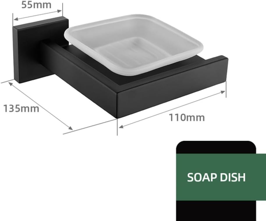 Towel Rails, Matt Bathroom Hardware Set Kit Accessories Wall Shelf Towel Bar Rack Rail Robe Hanger Toilet Brush Roll Paper Dish/Soap Dish/Size
