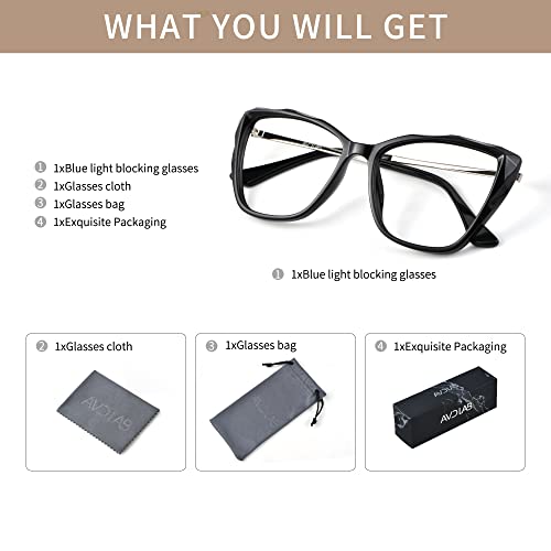 Image of Indoor FL-Flex Fluorescent-41 Light Pink Tinted Blue Light Blocking Glasses Cat Eye Migraine Light Sensitivity Photophobia Fluorescent LED Glare Women AB3304(Black Frame Light Rose Lens)