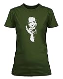 Leonard Cohen Inspired - Camiseta para mujer, verde oliva, M