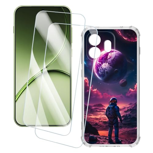 OAGELIM 2�Z�b�g �X�N���[���v���e�N�^�[ + �P�[�X OnePlus 15T 5G (6.32 �C���`) �Ƃ̌݊������� �A�[�e�B�X�e�B�b�N�J�X�^���v�����g�J�o�[�Ƌ����K���X�t�B���� �X�N���b�`�h�~ (�F����s�m)