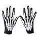 Sevenfly Halloween Accessories - Blood Zombie Skeleton Glove(Black and White)