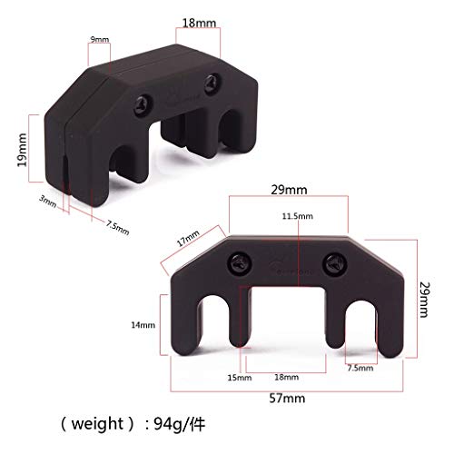 Alnicov Violin Viola Praxis Zinklegierung Mute Fiddle Professionelle Praxis für 3/4 4/4 elektrische akustische Violine Teile Schwarz