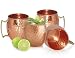 Chef's Star Set of 4 Handmade Hammered Copper Moscow Mule Mug - 100% Pure Copper with Brass Handle - Hammered Moscow Mule Mug Cup
