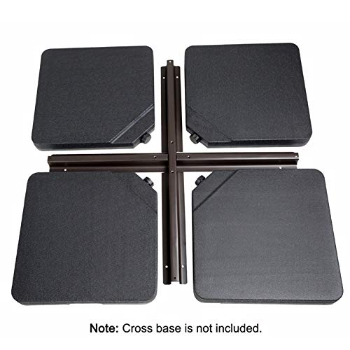 C-Hopetree 256 Lb Heavy Duty Base Weights Stand For Offset Cantilever Outdoor Patio Umbrella, 4 Piece Set, Black #TOP1