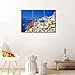 Canvas Print Wall Art Picture Santorini Island 3 Pieces Stretched And Framed Artwork Pictures Photo