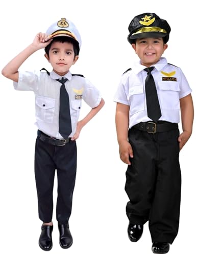 Image of BookMyCostume Airline Pilot Kids Fancy Dress Costume | Imported 6-7 years