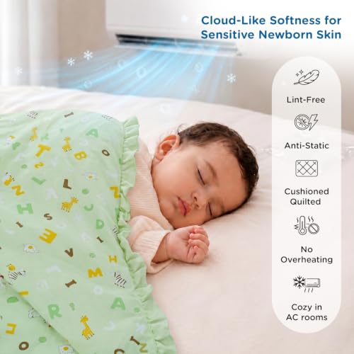 Image of Mee Mee 3-in-1 Baby Wrapper & Carry Nest for Newborns | Soft Breathable Cotton Swaddle with Hood and Cushion | Adjustable Tie-Up Design | Lightweight, Cozy & Easy to Carry (0-6 Months) (Green)