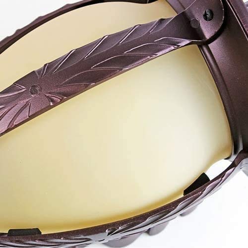 Support lumineux E27 lanterne murale extérieure rétro marron clair - 6