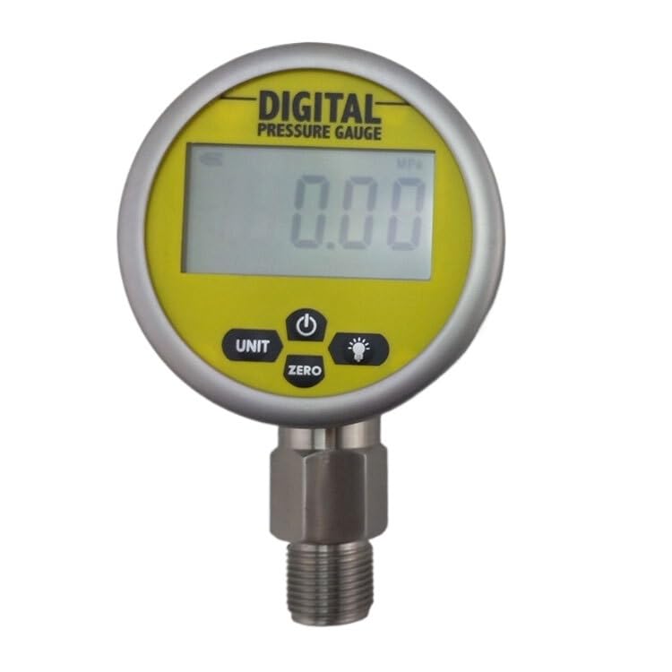 Druckmessgerät, 80 mm 0 bis 0,16–60 MPA (8700 PSI) zur Auswahl, Edelstahl, LED, digital, elektrisches Manometer, Manometer, hohe Präzision(0-160Mpa)
