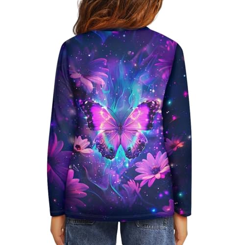 Image of Girls Basic Tee Shirts Outdoor Long Sleeve Shirt Winter Clothes Size 3-16 Top Fall Clothes Gift for Holiday