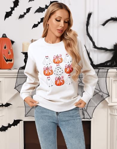 Womens USA Sweatshirt, Long Sleeve Crewneck Pullover with American Flag & Stripes Star Print - Casual Top
