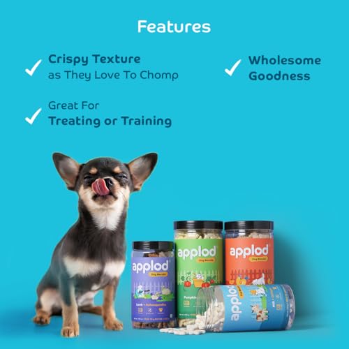 Image of Milk with Collagen Dog Biscuits for Puppies & Adult Dogs | Oven-Baked Crunchy Dog Treats Made with Real Ingredients | Healthy Training & Reward Snacks | 420g