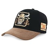 Trendy Apparel Shop Bull Embroidered Western Snapback Trucker Cap - Black Brown 4