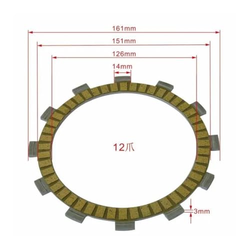 Discos de embrague de fricción para motos GSX1300R 2002-2019 y DL1000 5