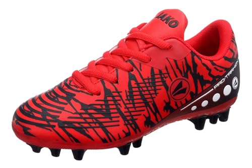 JAKO J-SFG Take, Zapatillas de fútbol Unisex Adulto, Fiery Red Jet Black, 46 EU