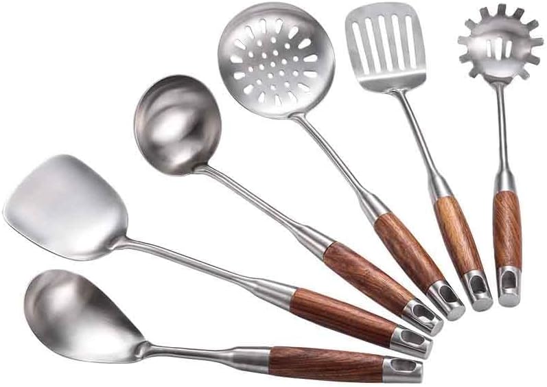 DUYHBAWRS-779 Kitchenware Set 304 Stainless Steel Spatula Soup Spoon Set Frying Spatula Hot Pot Spoon Rice Spoon