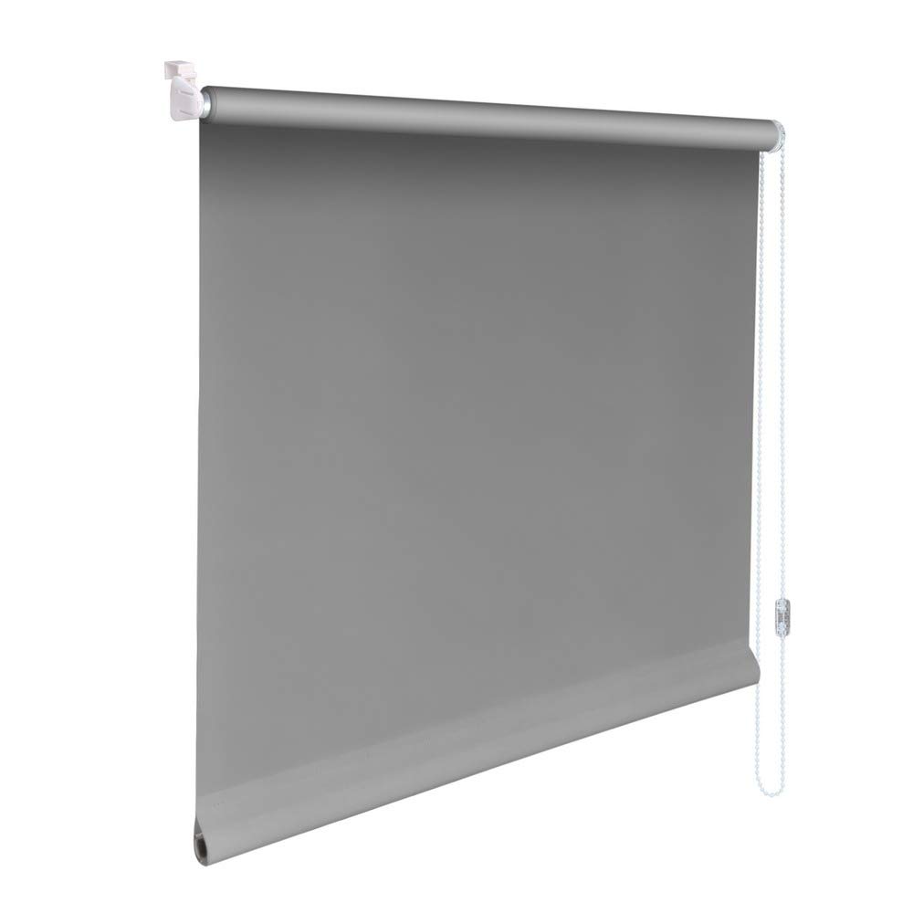 Sonnenschutz-HH® - Mini Verdunkelungsrollo Abdunkelungsrollo Minirollo Rollo KLEMMFIX Seitenzugrollo Kettenzugrollo inkl. Klemmträger ohne Bohren - Außenmaß Breite 150 x 190 cm Höhe - grau