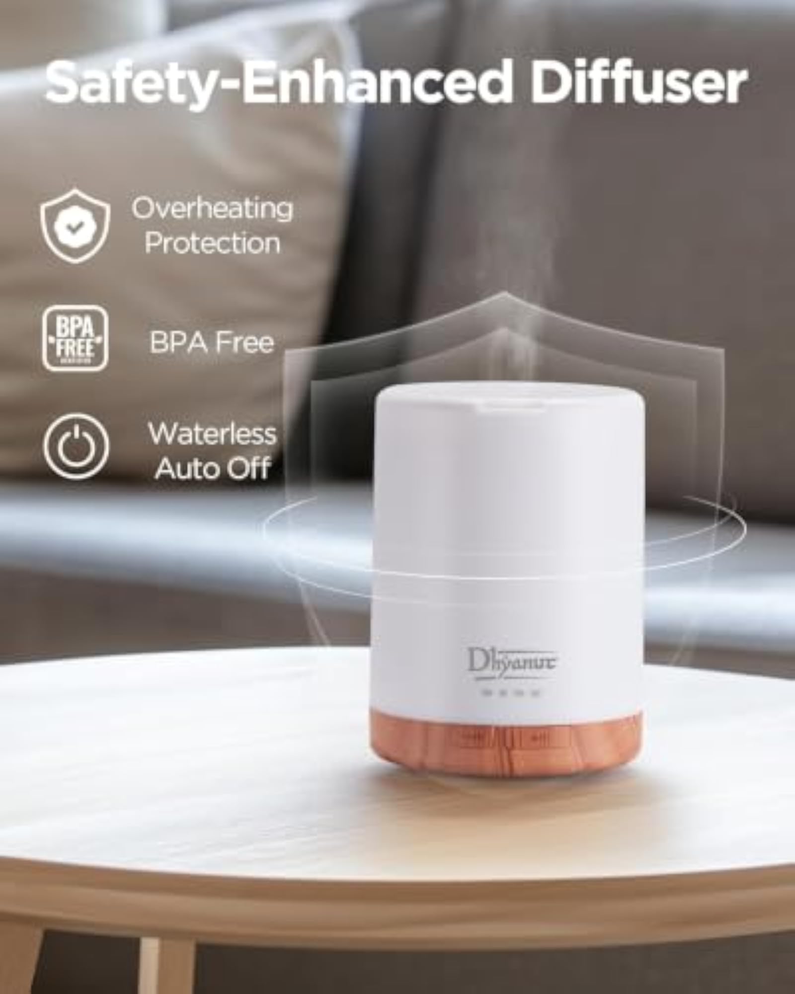 300ML Essential Oil Diffuser with 7 LED Color Changing Light