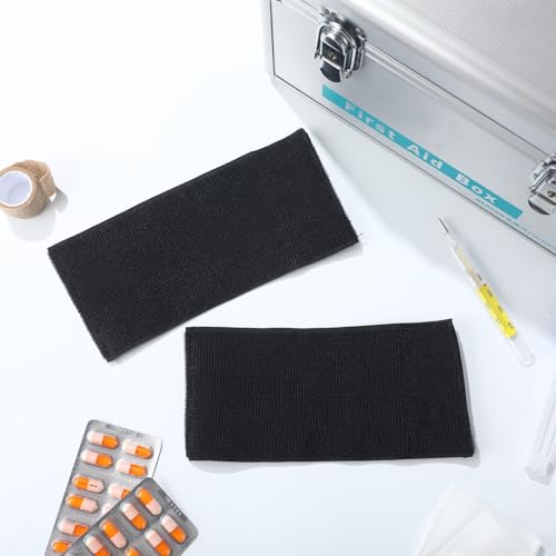 geiserailie 4 pcs extender strap reusable ice belt extender strap multipurpose elastic hook and loop extension for ice pack black backkneeankle braces vests wraps and belts 2 x 8 inch