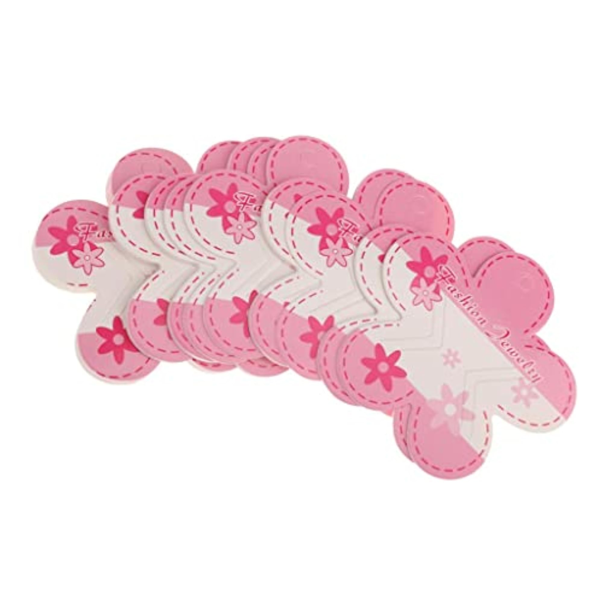 Pink Plum Flower Shape Paper Hair Clip Display Cards