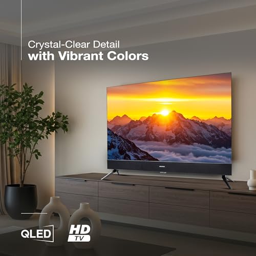 Image of SANSUI 80cm (32) Google TV with QLED Display, HDR10, Dolby Audio, Built-in Soundbar, Filmmaker Mode, 60Hz Refresh Rate JSS32GSQLED (Black)