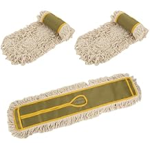 YAYODS 3 Pack Dust Mop Replacement Head, 36 Dust Mops for Floor Cleaning Replacement Reusable Industrial Cotton Dust Mop Refill for Hardwood Floors, Ceramic, Marble, Tile
