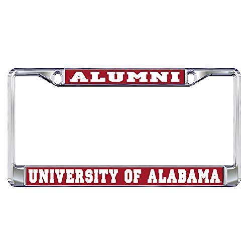 Meihuaao University of Alabama Alumni Crimson Tide Silver Metal License Plate Frame