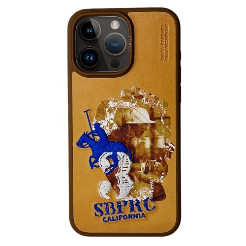 Coque cuir brodé iPhone 15 Pro Max : protégez votre téléphone avec élégance au quotidien