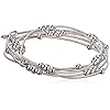 Nine West Women's Ignite The Night Silvertone 5 Row Stretch Bracelet