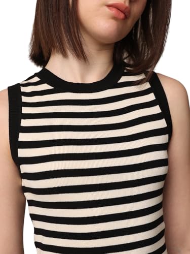 Image of ONLY Women's Rayon Blend Slim Fit Casual Crop Tank Top