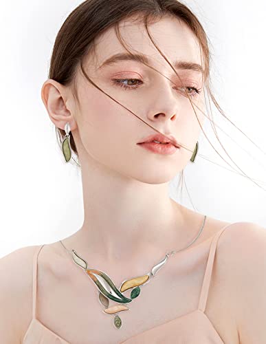 Vintage-Chunky-Statement-Jewelry-Set-Retro-Leaf-Floral-Geometric-Bohemian-Boho-Bib-Necklace-Earring-Set-Fashion-Costume-Jewelry-for-Women-Girls-Wedding-Party-Prom-Unique-Gift