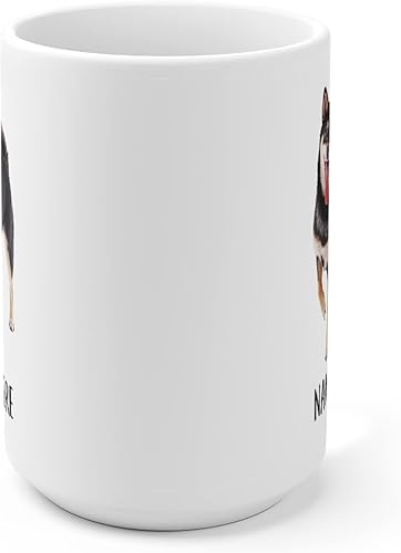 Miniatura 2 de Lovesout Funny Shiba Inu - Taza de café con nombre personalizado de Navidad 2025, color blanco, 15 onzas