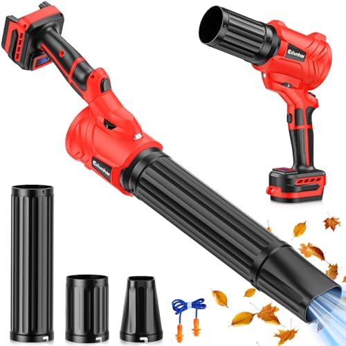 Cordless Leaf Blower for Milwaukee 18V(No Battery), 180°Rotatable Head, 6-Speed Handheld Turbo Air Blowers with Power Display, 2 in 1 Mini Portable Blower for Leaves/Snow/Dust (Patio/Garage/Lawn)
