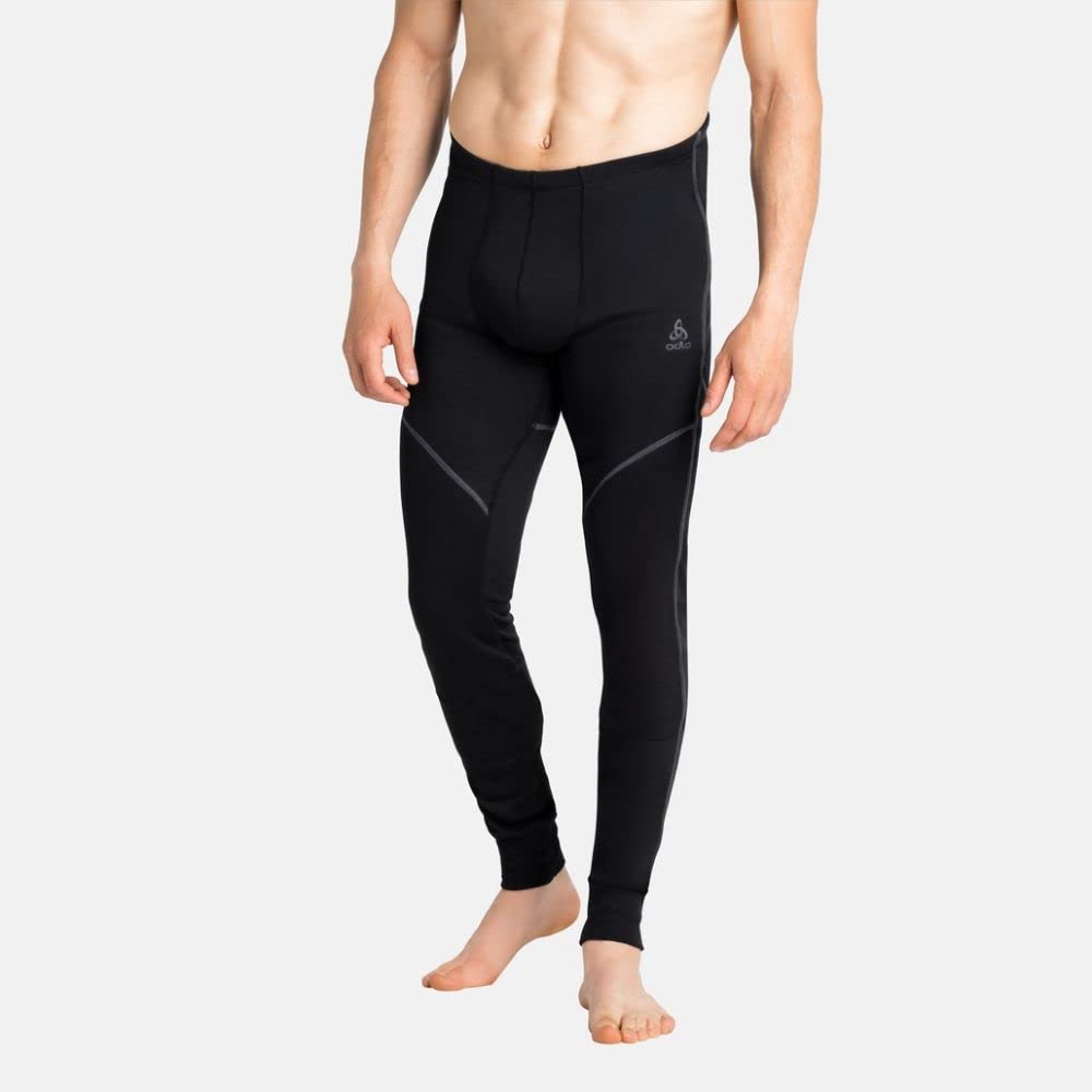 Odlo Herren Funktionsunterwäsche Lange Hose Active X-WARM ECO, Black, L & Herren Funktionsunterwäsche Langarm Shirt Active WARM ECO, Black, L