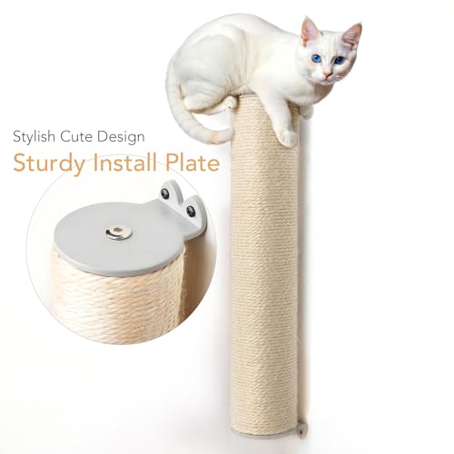 Rascador para gatos de 18 pulgadas, cuerda de sisal, montaje en pared miniatura 2