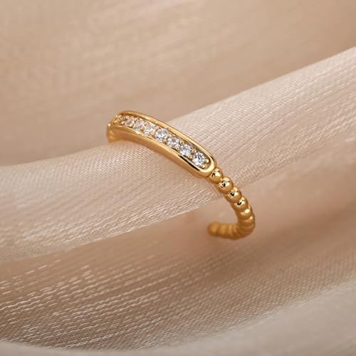 Bague en cristal ouvert vintage punk pour couples et mariages - 6