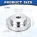 uxcell 2Pcs Timing Belt Pulley Aluminum Idler Pulley XL40 Teeth 1/2
