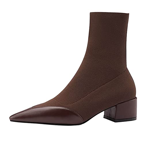 Bottines stovepipe pour femme respirantes | Bottines élastiques à talon renforcé