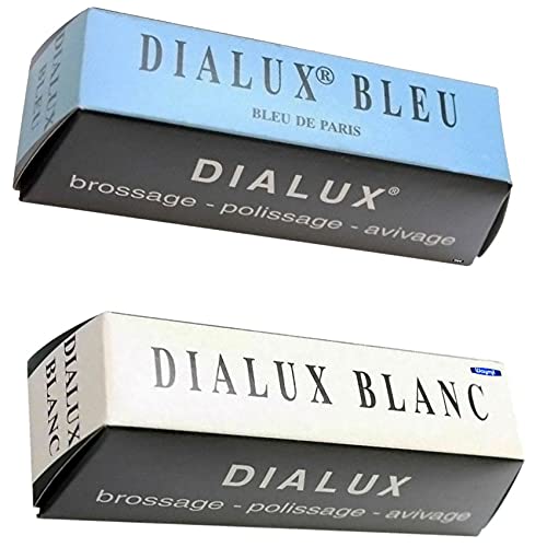 Jewelers Rouge Dialux Polishing Compound White & Blue for White Gold and Silver