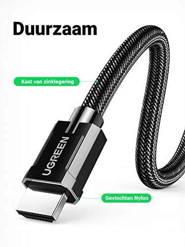 UGREEN 8K HDMI Kabel 2.1 Nylon 8K 60Hz 4K 120Hz, Compatibel met PS5 enz.(1M) - Image 7