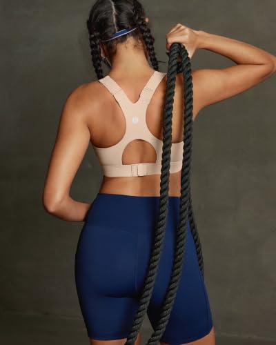 Image of RUNNING GIRL Sports Bras for Women High Support, Adjustable Straps High Impact Racerback Bra with Hook Closure Molded Cup