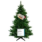 RS Trade Künstlicher Weihnachtsbaum 19001 Spessarttanne Classic 150 cm mit Metallständer aus PVC, grüner Christb ...