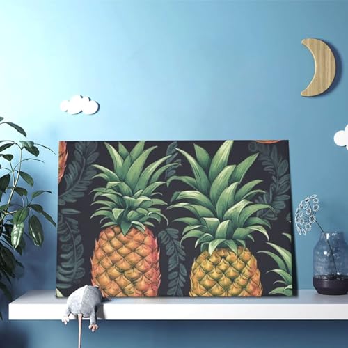Affiche toile ananas et œuvre d'art moderne de salon