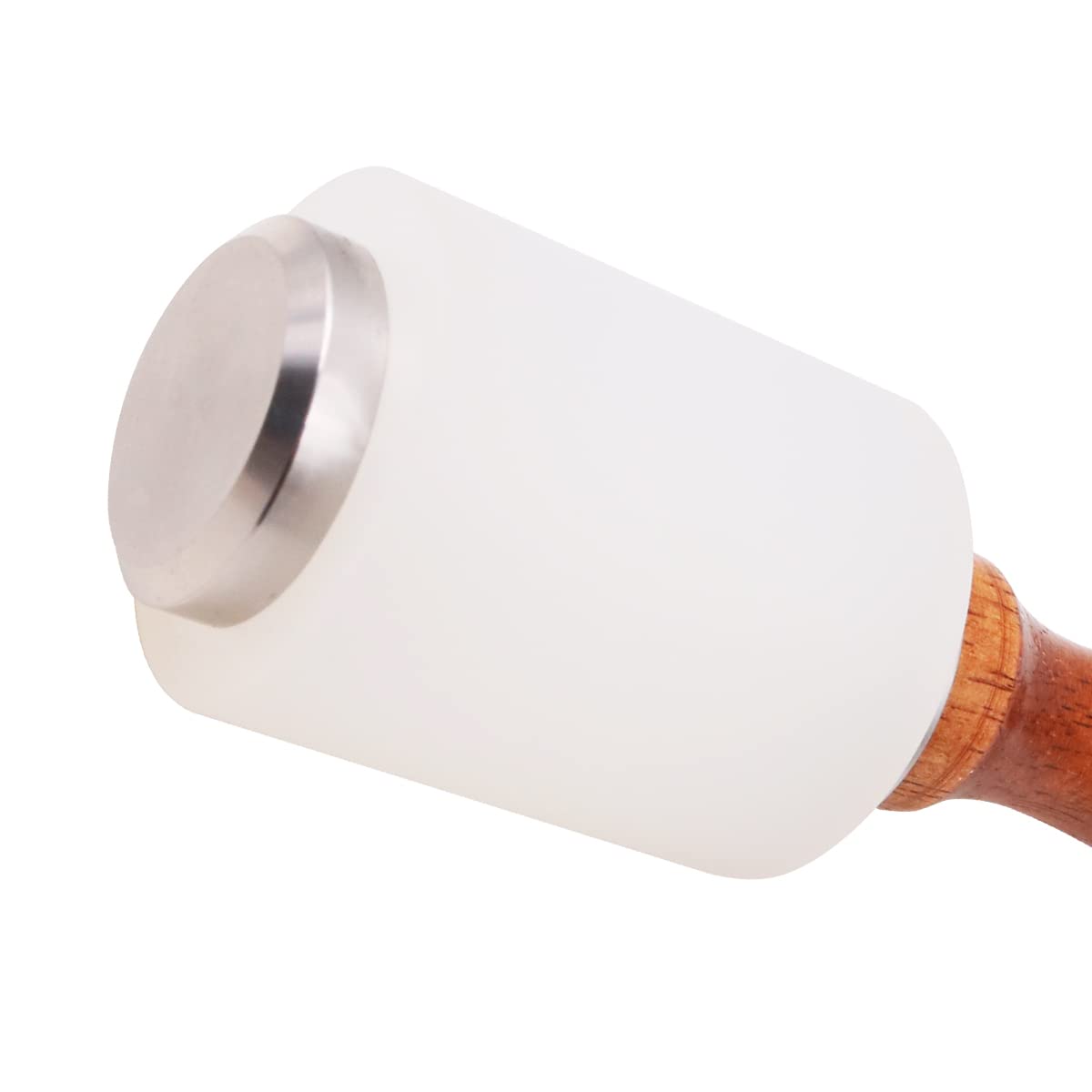 WANGCL Martillo de cuero de nailon, herramienta para coser cuero vacuno con mango de madera, 21 cm, 0.35 kg