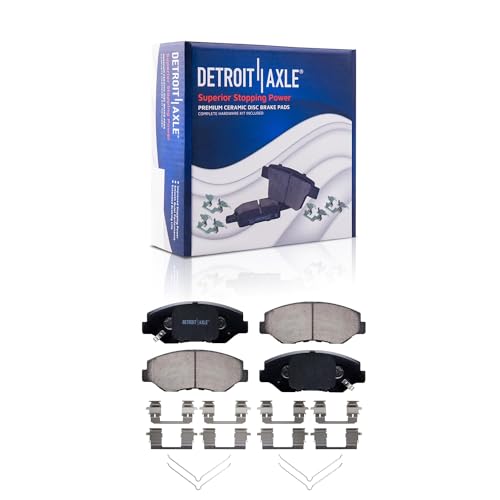 Image of Detroit Axle - Front Brake Kit for 2003-2007 Honda Accord 2003-2008 Pilot | Disc Brake Rotors Ceramic Brake Pads Replacement 11.81 inch inch Front Rotors