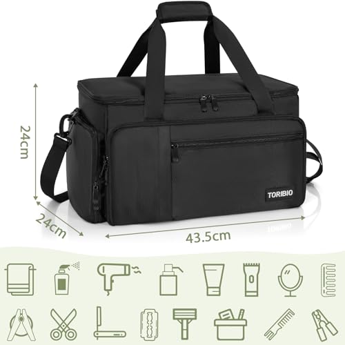 Professionelle Friseurtasche, Tragbare Friseur-Aufbewahrungstasche Mit Mehreren Taschen, Friseur Tasche Mit Verstellbaren Unterteilungen für Friseur Zubehör, Geeignet für Friseur, Visagist, Stylist