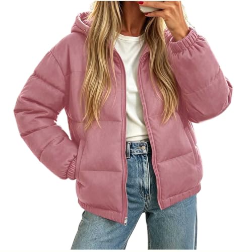 Cethrio Womens Packable Puffer Jacket Womens Puffer Jacket Full Zip Hooded Quilted Jackets Winter Outerwear Coats Fall Jackets for Women 2026 Chaqueta Para Mujer Soft Autumn Capsule Wardrobe - image 8