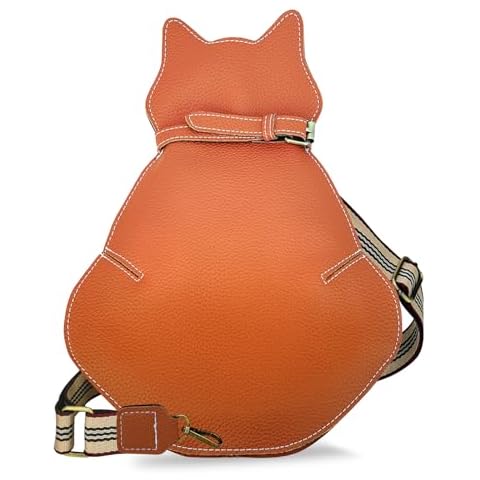 Farcauo Cat Purse Crossbody Handbags for Women Men Sling Bag Women's Crossbody Bags Light Brown Cross Body Purses Travel Shoulder Bag with Adjustable Strap Fanny Chest Bag Trendy Over The Shoulder Bag Cover