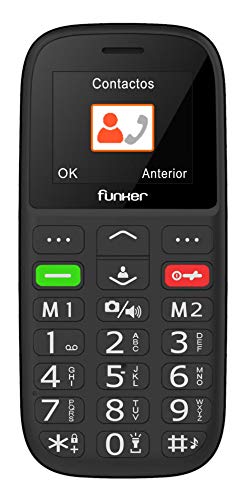 Funker-C65-Easy-Plus-Telefono-Movil-Facil-De-Usar-para-Personas-Mayores-con-Boton-SOS-y-Base-Cargadora-Camara-De-Fotos-y-Agenda-con-Fotocontactos-Negro